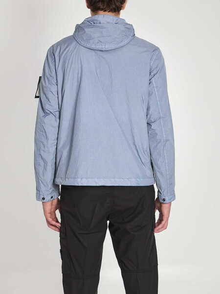 Bomber jacket Stone Island Dyed Crinkle Reps Ny Jacket LIGHT BLUE Barbati (BM 19741802) 4