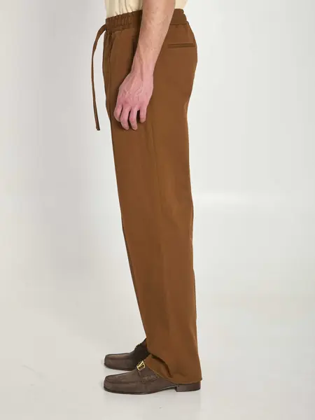 Pantaloni casual Valentino Garavani Cotton Gabardine Pants BROWN Barbati (BM 19741808) 3