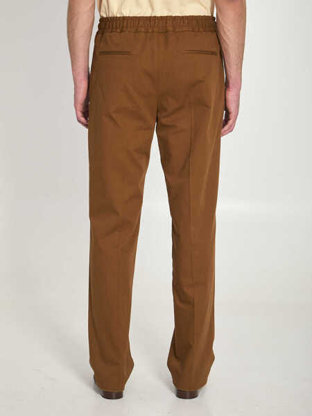 Pantaloni casual Valentino Garavani Cotton Gabardine Pants BROWN Barbati (BM 19741808) 4