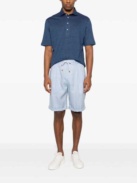 Tricouri Polo Brunello Cucinelli Polo shirts Blue Barbati (BM 19743030) 2