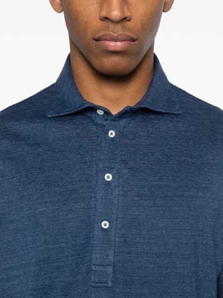 Tricouri Polo Brunello Cucinelli Polo shirts Blue Barbati (BM 19743030) 5