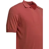 Tricouri Polo Brunello Cucinelli pentru Barbati - Tricouri Polo Brunello Cucinelli Cotton buttonless polo shirt Red Barbati (BM 19743039) - B-mall.ro