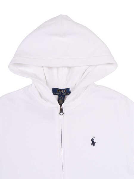 Bluze de trening Ralph Lauren LS FZ HOOD-TOPS-KNIT White Baieti (BM 19743297) 3