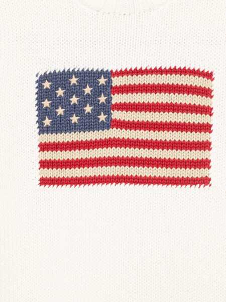 Pulovere casual Ralph Lauren FLAG CN SWTR-TOPS-SWEATER White Baieti (BM 19743300) 3