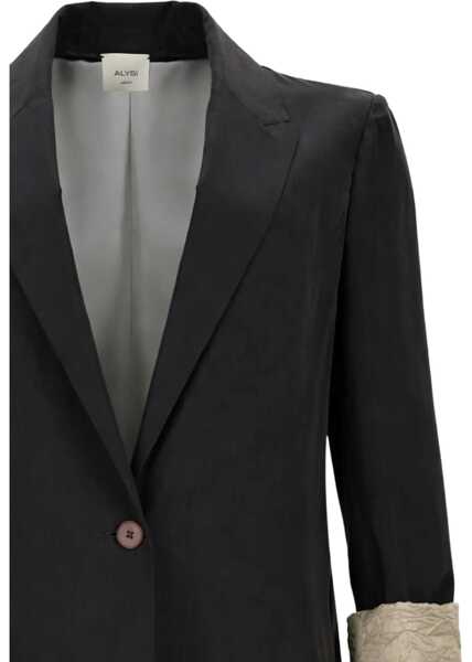 Sacouri ALYSI Silk Blazer BLACK Femei (BM 19743629) 2
