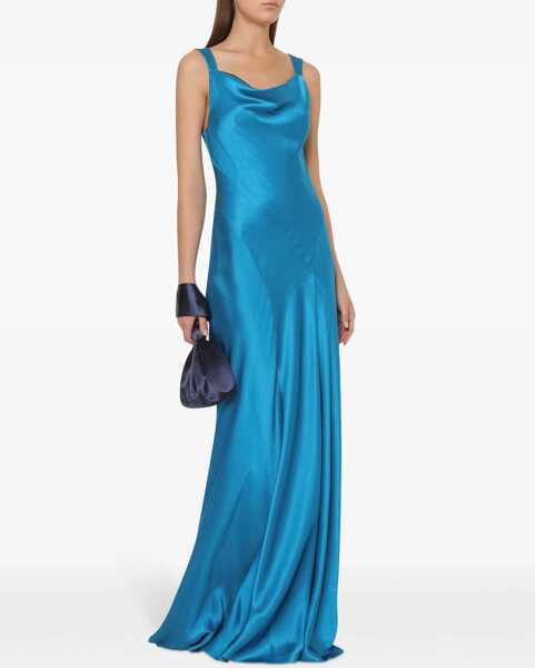 Rochii casual Alberta Ferretti Silk Blend Long Dress BLUE Femei (BM 19743632) 2