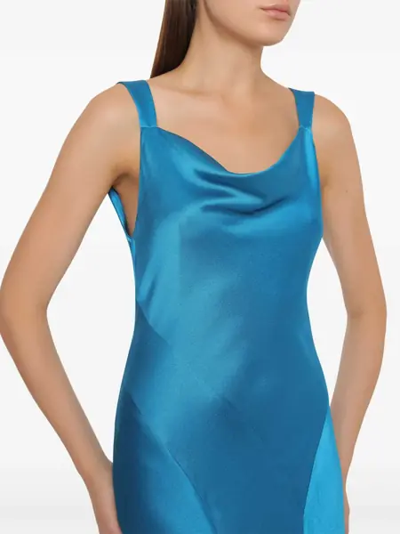 Rochii casual Alberta Ferretti Silk Blend Long Dress BLUE Femei (BM 19743632) 4