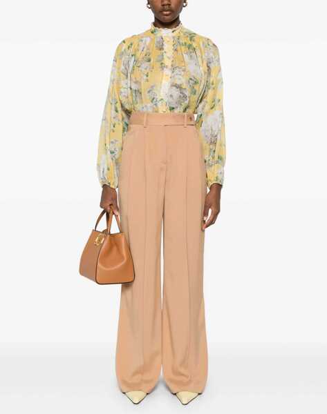 Pantaloni Alberta Ferretti Wide Leg Tailored Pants BEIGE Femei (BM 19743803) 2