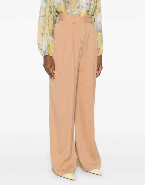 Pantaloni Alberta Ferretti Wide Leg Tailored Pants BEIGE Femei (BM 19743803) 3