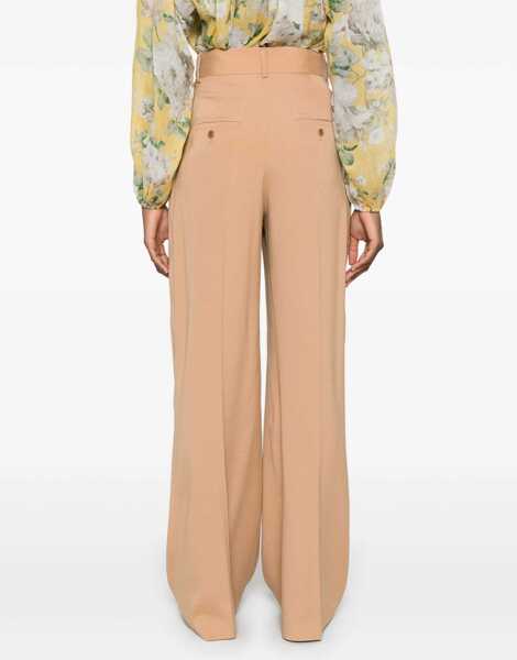 Pantaloni Alberta Ferretti Wide Leg Tailored Pants BEIGE Femei (BM 19743803) 4