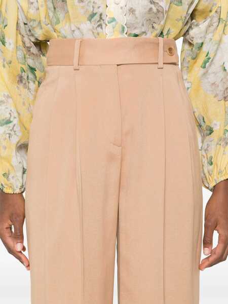 Pantaloni Alberta Ferretti Wide Leg Tailored Pants BEIGE Femei (BM 19743803) 5