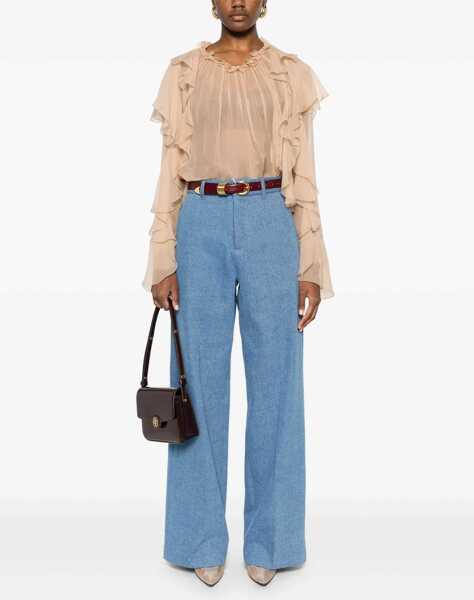 Bluze Alberta Ferretti Silk Shirt BEIGE Femei (BM 19743818) 2