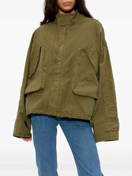Bomber jacket THE ATTICO Bomber Jacket With Pockets And Drawstring GREEN Femei (BM 19743824) 3