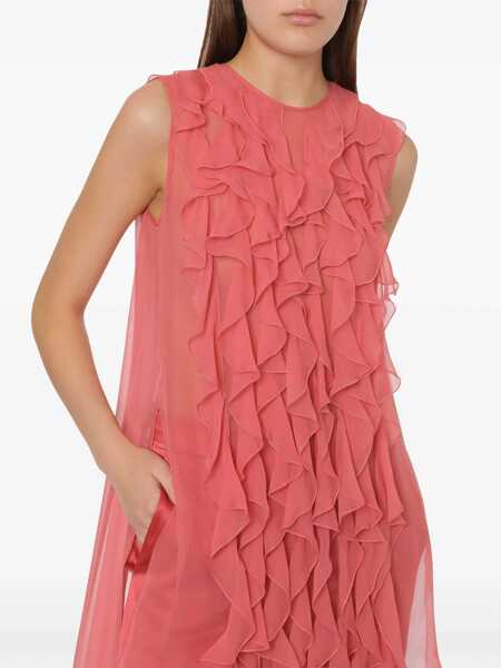 Bluze Alberta Ferretti Silk Sleeveless Shirt PINK Femei (BM 19743833) 4