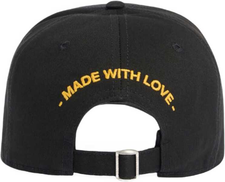 Sepci DSQUARED2 Baseball Hat With Logo Patch BLACK Barbati (BM 19743989) 2