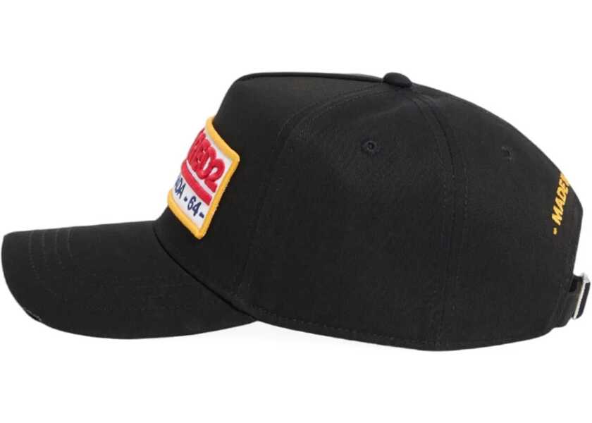 Sepci DSQUARED2 Baseball Hat With Logo Patch BLACK Barbati (BM 19743989) 3