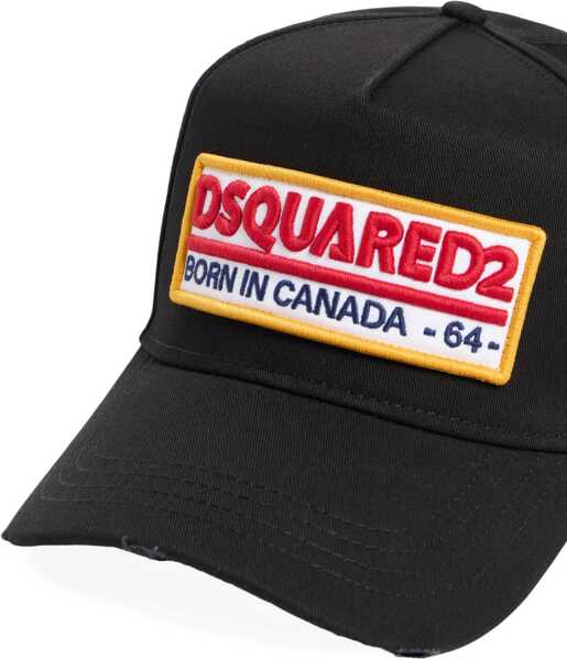 Sepci DSQUARED2 Baseball Hat With Logo Patch BLACK Barbati (BM 19743989) 4