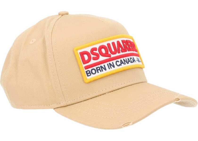 Sepci DSQUARED2 Baseball Hat With Logo Patch BEIGE Barbati (BM 19744028) 3