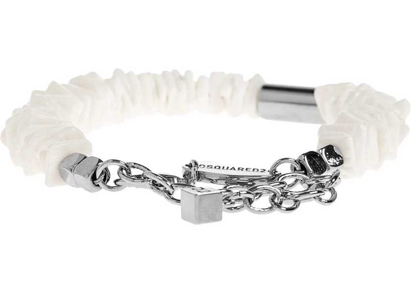 Bratari DSQUARED2 Shell Bracelet WHITE Barbati (BM 19744031) 3