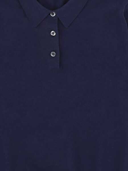 Tricouri Polo Aspesi Cotton Polo BLUE Femei (BM 19744592) 2