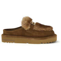 Sandale Leather and mink Mules Femei