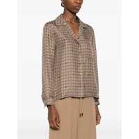 Pulovere casual Max Mara Dama - Camasi casual Max Mara Disco Shirt in printed silk FANGO Femei (BM 19744820) - B-mall.ro