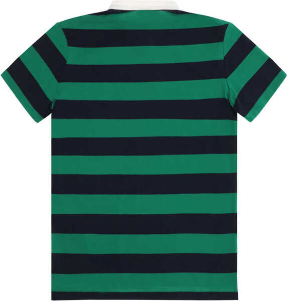 Tricouri Polo Gucci Striped Polo Shirt GREEN/INK/MIX Baieti (BM 19744838) 2