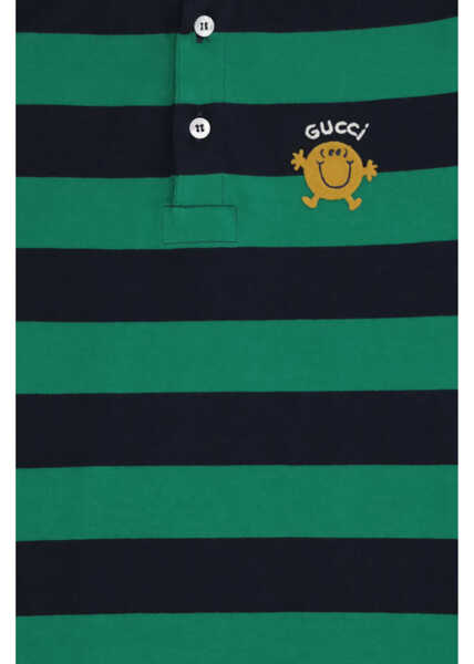 Tricouri Polo Gucci Striped Polo Shirt GREEN/INK/MIX Baieti (BM 19744838) 3