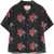 Valentino Garavani Papier Floral print linen bowling Shirt NERO/MAGENTA/ROSA/VERDE