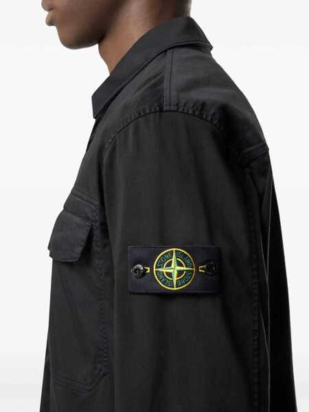Jachete Stone Island Cotton Shirt Jacket BLACK Barbati (BM 19744889) 2