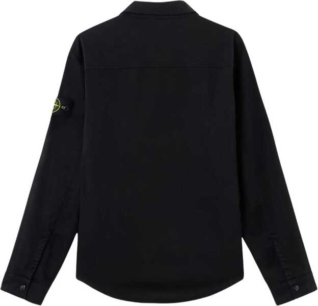 Jachete Stone Island Cotton Shirt Jacket BLACK Barbati (BM 19744889) 4