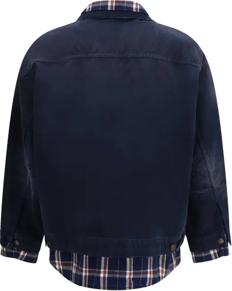 Jachete Balenciaga Patched Shirt Jacket NAVY/DIRTY DARK BLUE Barbati (BM 19744922) 2