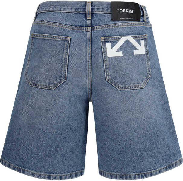 Pantaloni scurti Off-White Half Arrow denim Shorts LIGHT MEDIUM BLUE Barbati (BM 19744940) 2