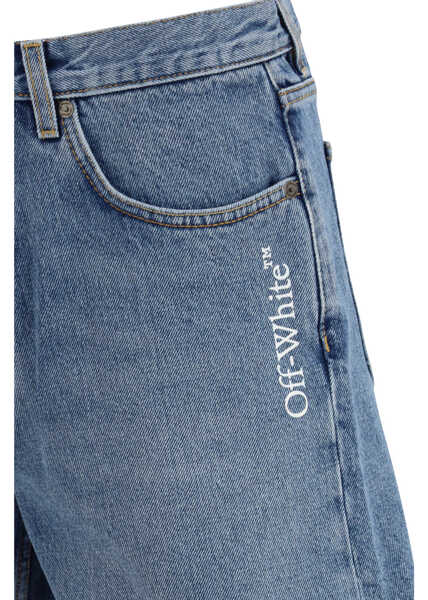 Pantaloni scurti Off-White Half Arrow denim Shorts LIGHT MEDIUM BLUE Barbati (BM 19744940) 3