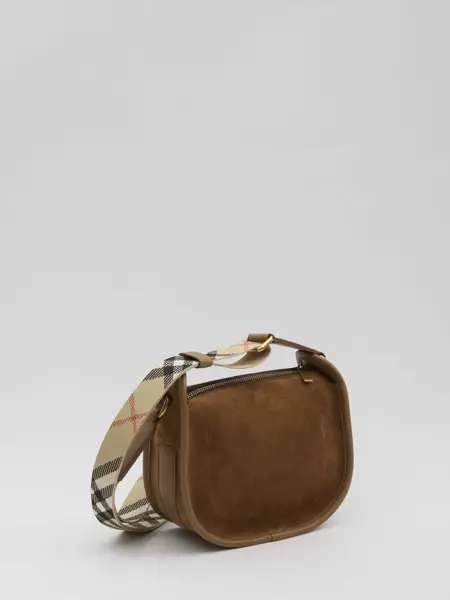 Genti tip postas Burberry Messenger Suede Bag Mini BROWN Femei (BM 19745063) 2