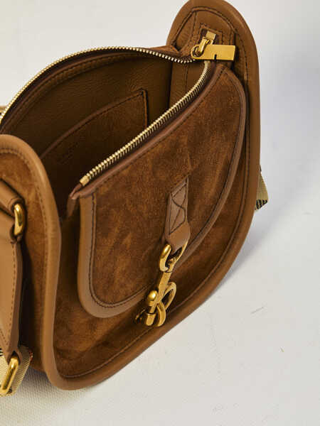 Genti tip postas Burberry Messenger Suede Bag Mini BROWN Femei (BM 19745063) 4