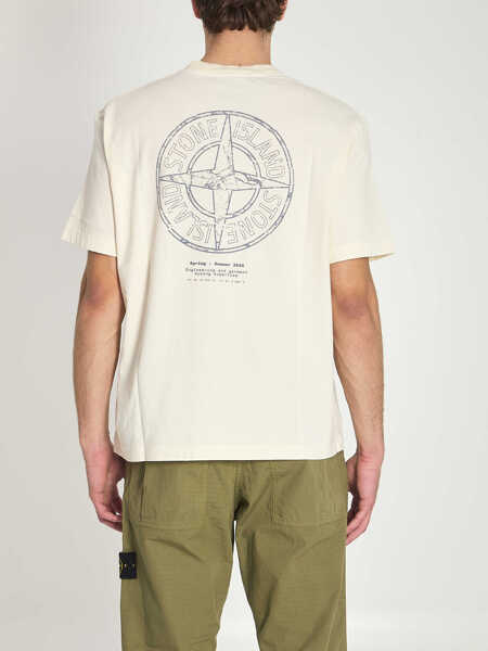 Tricouri Stone Island Cotton Jersey T-Shirt WHITE Barbati (BM 19745117) 4