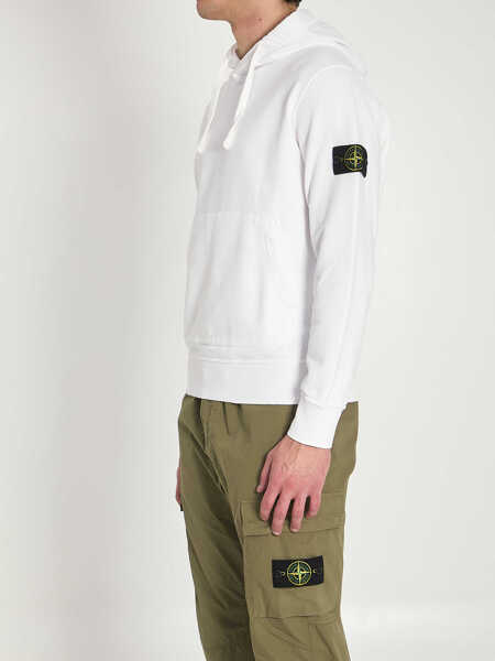 Bluze de trening Stone Island Cotton Hoodie WHITE Barbati (BM 19745246) 2