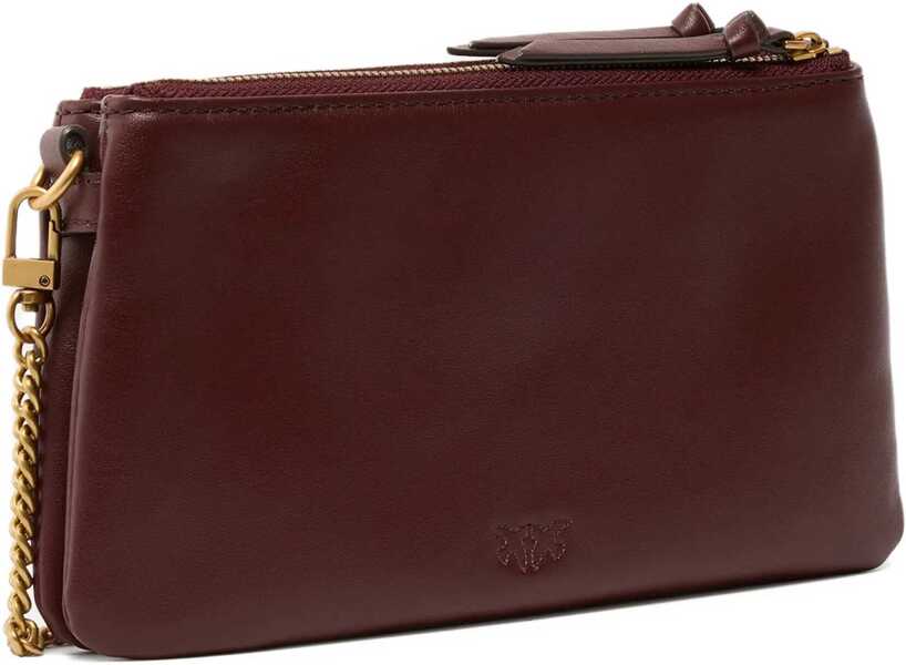 Genti de umar Pinko Mini Double Bag ROSSO VINO-ANTIQUE GOLD Femei (BM 19745270) 2