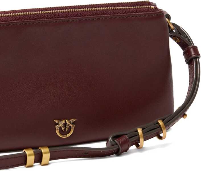 Genti de umar Pinko Mini Double Bag ROSSO VINO-ANTIQUE GOLD Femei (BM 19745270) 3