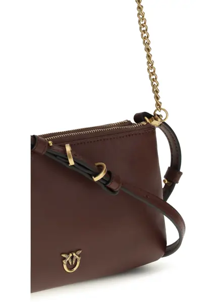 Genti de umar Pinko Mini Double Bag ROSSO VINO-ANTIQUE GOLD Femei (BM 19745270) 4