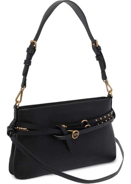 Genti de umar Pinko Belt Shoulder Bag NERO-ANTIQUE GOLD Femei (BM 19745294) 3