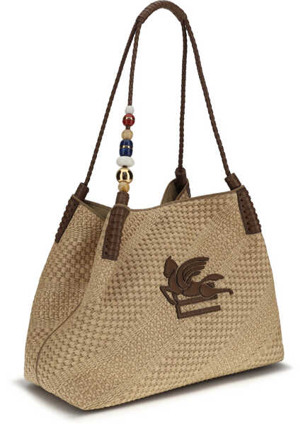 Genti de umar ETRO Large Libra Shoulder Bag in raffia Y0412 Femei (BM 19745348) 2