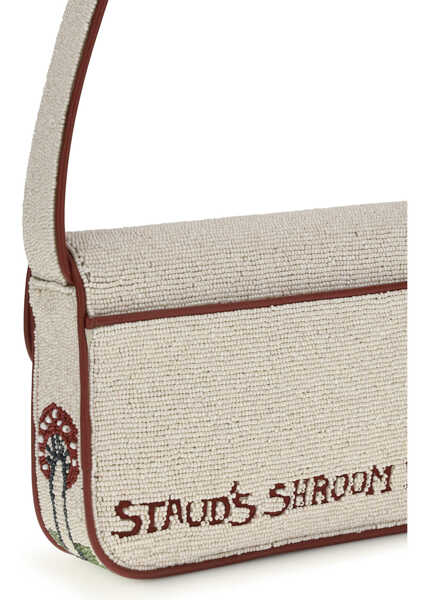 Genti de umar STAUD Tommy Shroomscape Beaded Shoulder Bag MUSHROOM TEA Femei (BM 19745360) 4