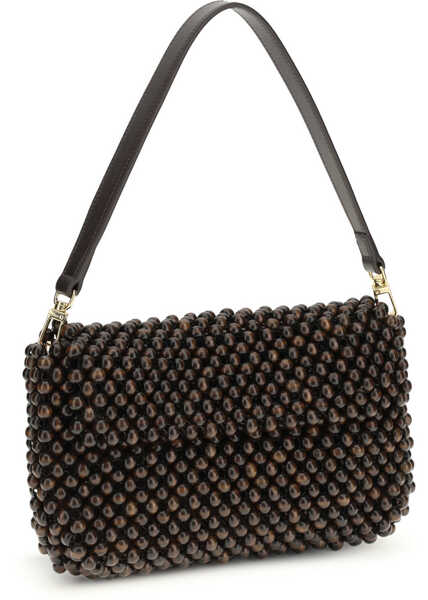 Genti de umar STAUD Timmy Shoulder Bag with beads DARK BROWN Femei (BM 19745366) 2