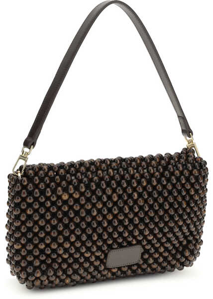 Genti de umar STAUD Timmy Shoulder Bag with beads DARK BROWN Femei (BM 19745366) 3