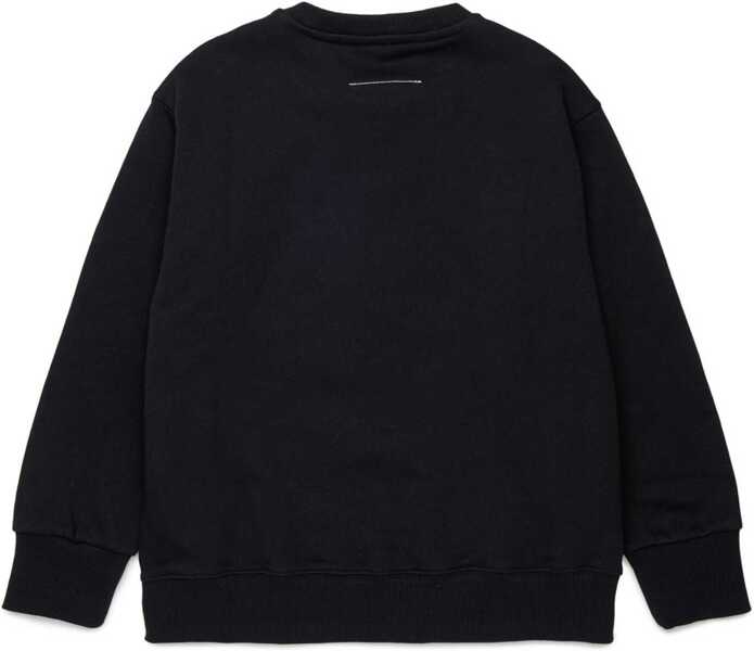 Hanorace MM6 Maison Margiela Sweatshirt With Logo BLACK Fete (BM 19746557) 2