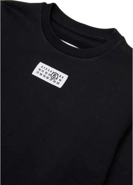 Hanorace MM6 Maison Margiela Sweatshirt With Logo BLACK Fete (BM 19746557) 3
