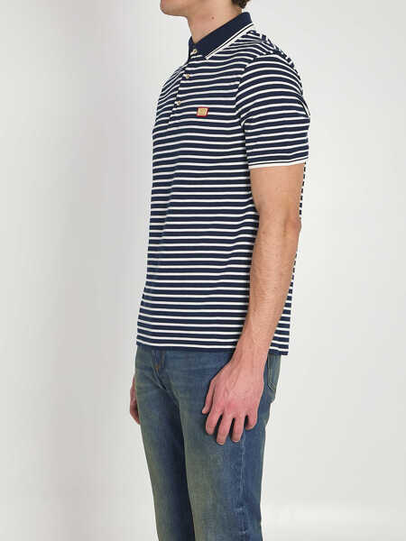 Tricouri Polo Valentino Garavani Striped Pique Polo Shirt BLUE Barbati (BM 19746623) 2