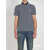 Valentino Garavani Striped Pique Polo Shirt BLUE